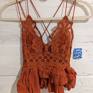 Free People Olive Sparrow Adella Camisole
